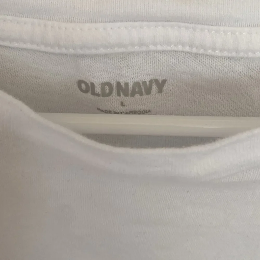 Old Navy White Puff Sleeve Women's Top Size Large.